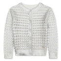 Lame Silver Mini Me Knitted Cardigan