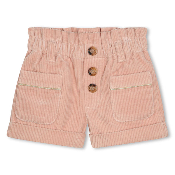 Pale Pink Corduroy Shorts