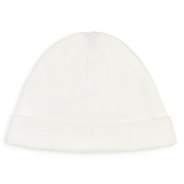 Off White Footie + Bib and Hat Set