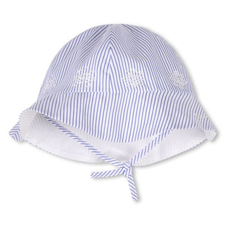 White and Blue Striped Hat