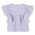 White and Blue Baby Striped Blouse