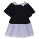 White and Blue Collared Baby Dress