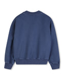 Blue Washed Applique Logo Crewneck