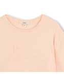 Pink Stitched Logo Tee