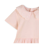 Pink Baby Openwork Floral Collar Dress