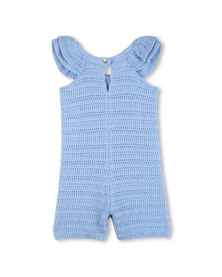 Blue Baby Crochet Logo Romper