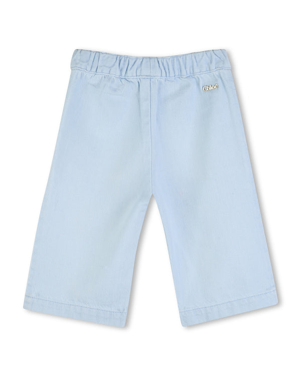 Blue Baby Denim Stitched Pocket Jean