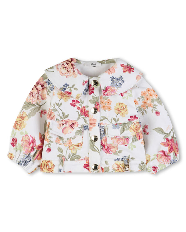 Multicolor Floral Twill Jacket