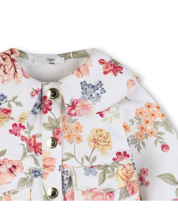 Multicolor Floral Twill Jacket