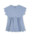 Blue Baby Logo Scallop Hem Dress