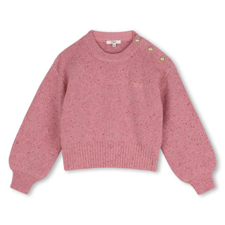 Pink Knit Crewneck Sweater