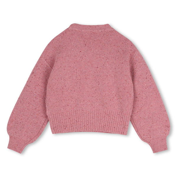 Pink Knit Crewneck Sweater