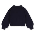 Navy Knit Logo Crewneck Sweater