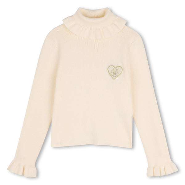 Ivory Ruffle Turtleneck