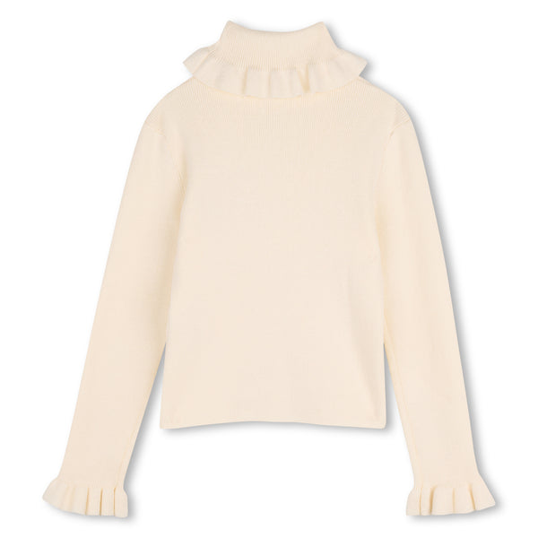 Ivory Ruffle Turtleneck