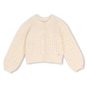 Ivory Textured Knit Cardigan