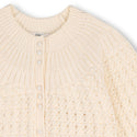 Ivory Textured Knit Cardigan