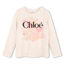 Cream Heathered Logo Long Sleeve Tee