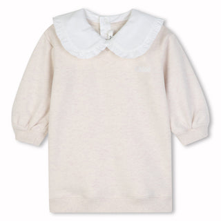 Cream Heathered Sweatshirt Dress