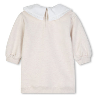 Cream Heathered Sweatshirt Dress