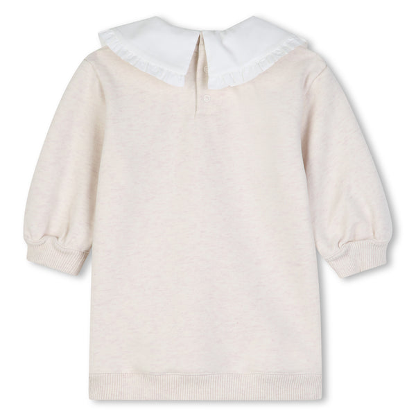 Cream Heathered Sweatshirt Dress