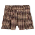 Chocolate Brown Plaid Shorts