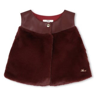 Plum Faux Fur Vest