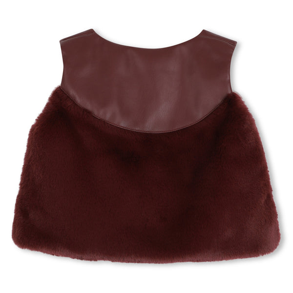 Plum Faux Fur Vest