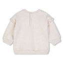 Baby Cream Heathered Flower Crewneck