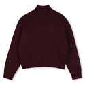Dark Plum Half Button Sweater