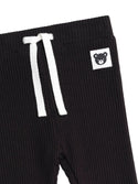 Black Rib Leggings