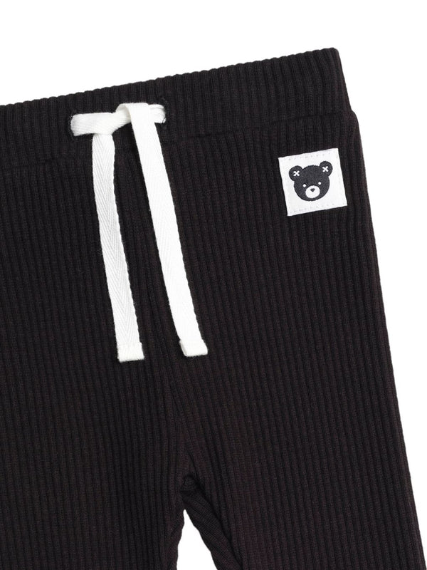 Black Rib Leggings