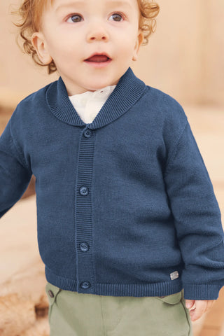 Navy Baby Collar Cardigan