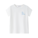 White with Blue Graphic Tee