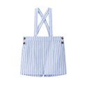 Blue Striped Suspender Shorts