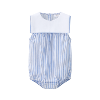 Blue Striped Sailor Romper