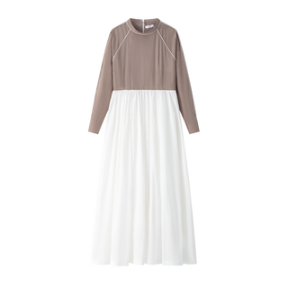 Taupe Teen Two Tone Dress