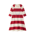Red Striped A-line Dress
