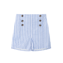 Blue Striped Sailor Button Shorts