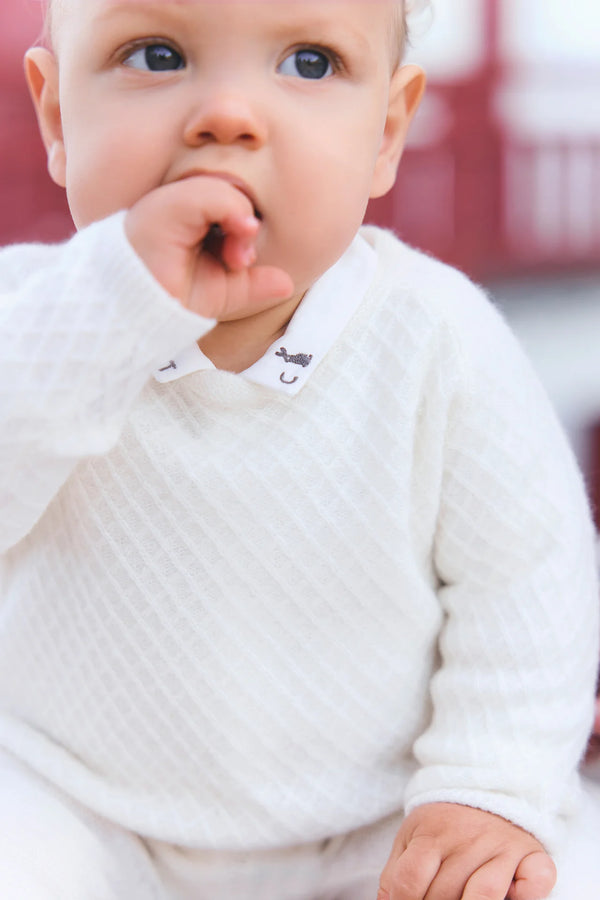 Ivory Diamond Knit Ensemble