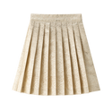 Gold Embossed Pleated Skirt