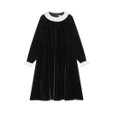Black Velvet Collar Dress