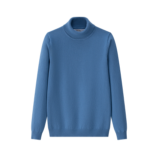 Blue Knit Turtleneck