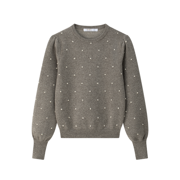 Teen Cream Dot Sweater