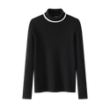 Teen Black Ribbed Turtleneck
