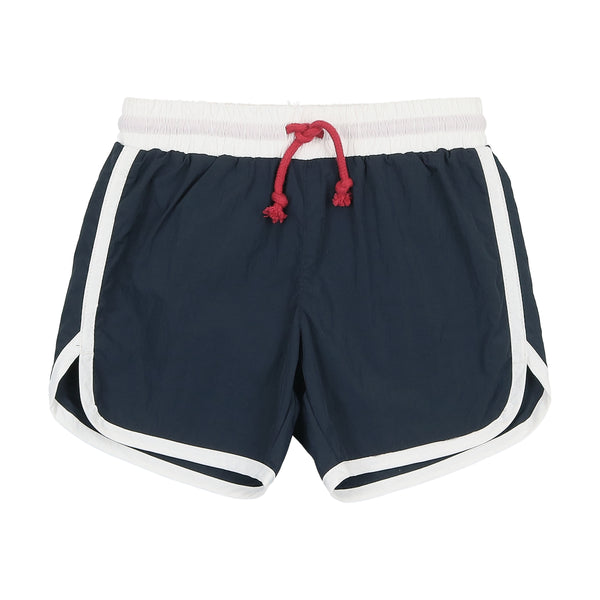 Navy with White Trim Swim Shorts