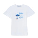White Beach Print Tee