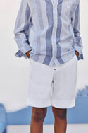 White Big Boys Chino Short