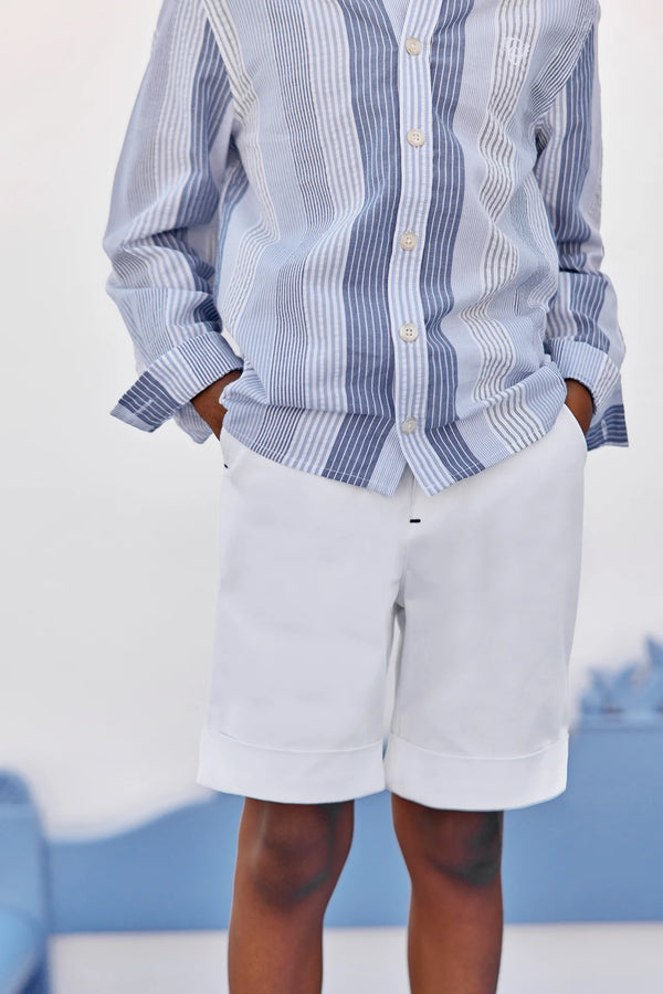 White Big Boys Chino Short