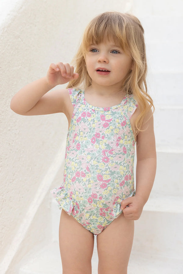 Citrus Little Girl Floral Swimsuit